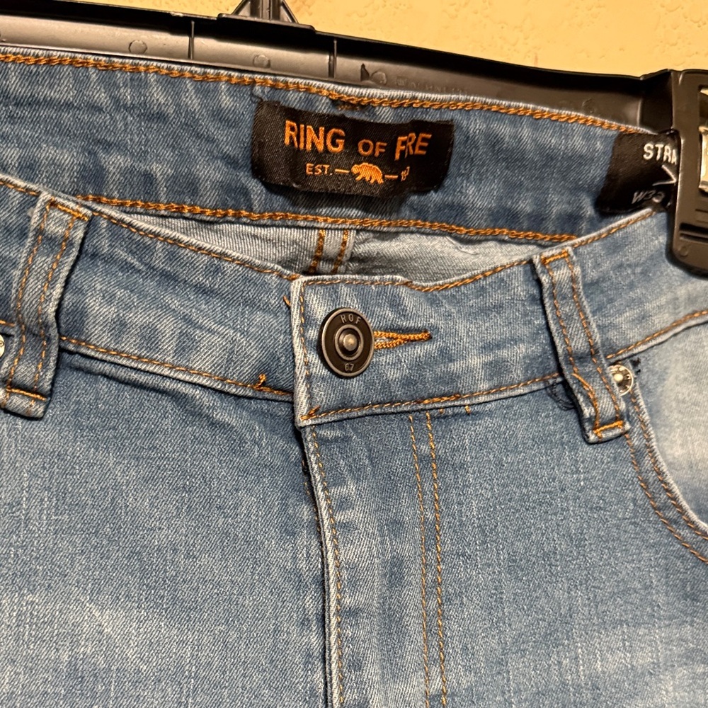 Ring of fire Men's Blue Jeans - Picture 2 of 7